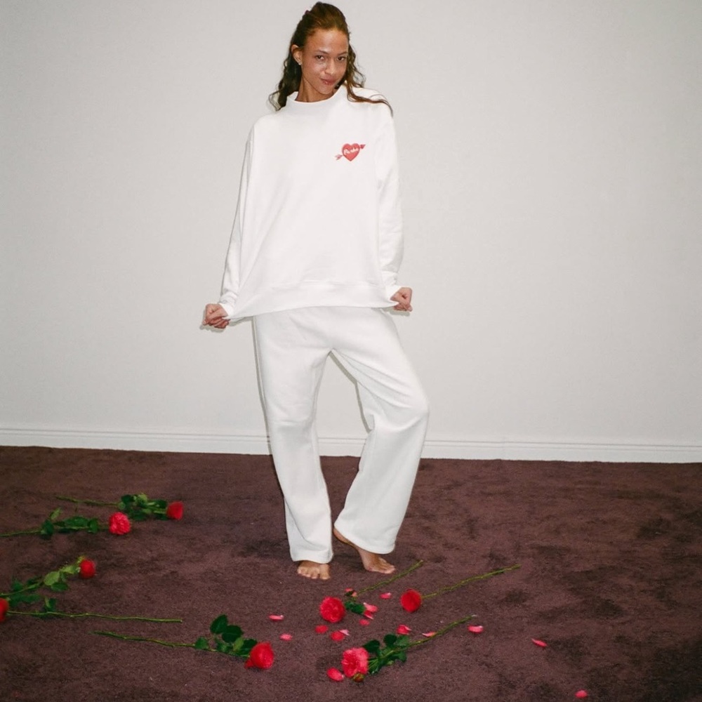 Parke Valentines White mock neck
